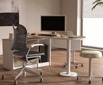 Modern Office Desk And Chair-ID:787875898