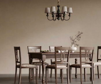 French Style Dining Table And Chairs-ID:567557101