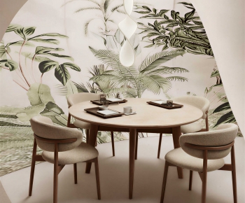 Wabi-sabi Style Dining Table And Chairs-ID:887080914