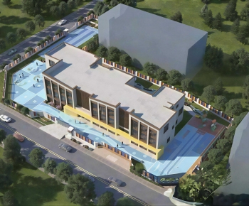 Modern Architectural Bird's-eye View Planning-ID:426659113