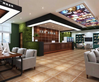 Industrial Style Office Reception Desk-ID:134465931