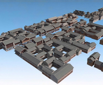 Chinese Style Architectural Bird's-eye View Planning-ID:994860892