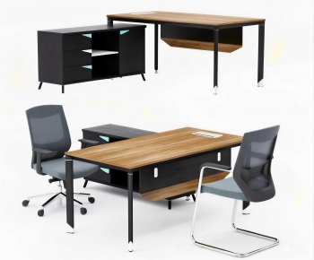 Modern Office Desk And Chair-ID:270873075