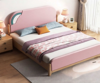 Modern Double Bed-ID:631607067