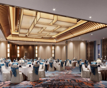 New Chinese Style Banquet Hall-ID:709778076