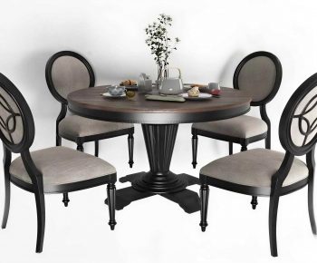 American Style Dining Table And Chairs-ID:435004959