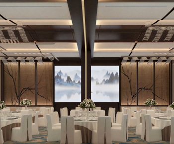 New Chinese Style Banquet Hall-ID:566077957