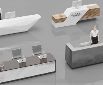 Modern Reception Desk-ID:617125035
