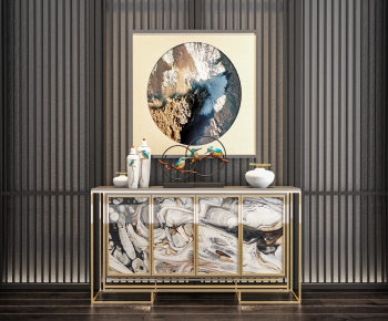 New Chinese Style Entrance Cabinet-ID:488657009