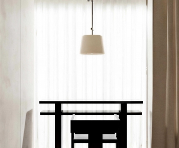 Modern Computer Desk And Chair-ID:471374037