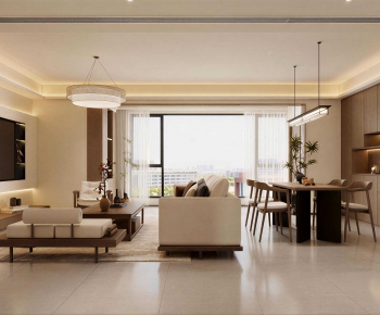 New Chinese Style A Living Room-ID:803807026