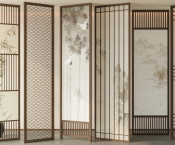 New Chinese Style Wooden Screen Partition-ID:598382003