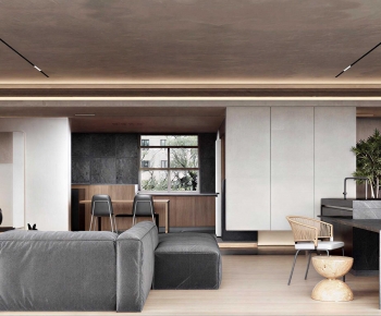 Wabi-sabi Style A Living Room-ID:694576034
