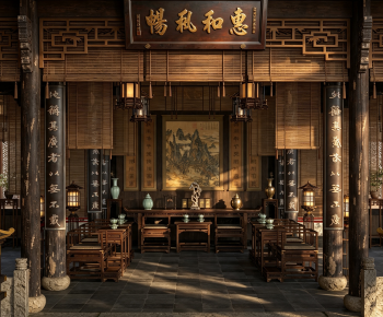 New Chinese Style Ancient Architectural Buildings-ID:106225019