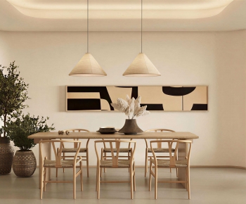 Wabi-sabi Style Dining Room-ID:606663943