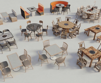 New Chinese Style Dining Table And Chairs-ID:558919917