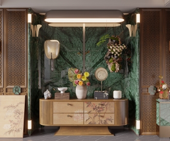 New Chinese Style Entrance Cabinet-ID:680111895