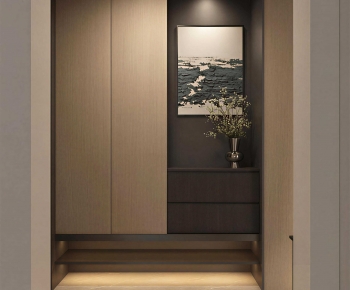 New Chinese Style Entrance Cabinet-ID:499060224