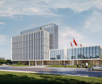 Modern Appearance Of Commercial Building-ID:719614981