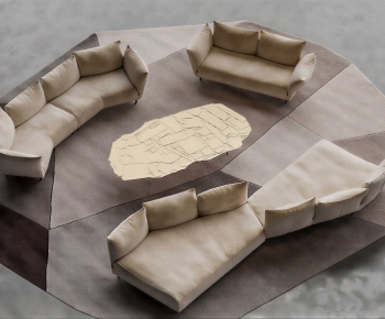 Wabi-sabi Style Sofa Combination-ID:424557927