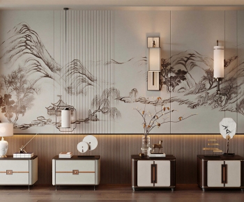 New Chinese Style Bedside Cupboard-ID:371781116