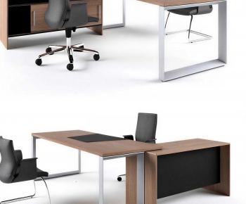 Modern Office Desk And Chair-ID:893640047