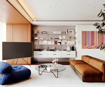 Modern A Living Room-ID:642582897