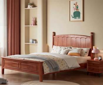 Modern Double Bed-ID:977912907