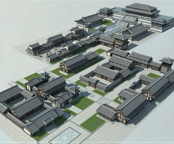 Chinese Style Architectural Bird's-eye View Planning-ID:612668992