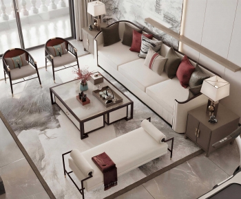 New Chinese Style Sofa Combination-ID:111012948