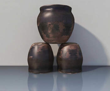 Wabi-sabi Style Clay Pot-ID:210059886