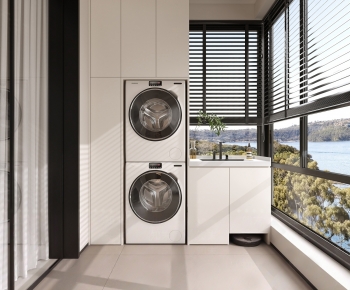 Modern Balcony Laundry Room-ID:500456095