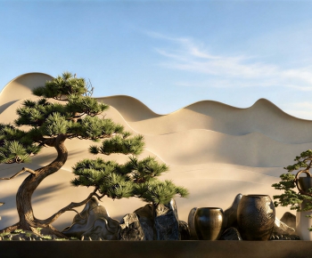 New Chinese Style Plant Landscaping-ID:405456077