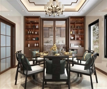 New Chinese Style Dining Room-ID:940300942
