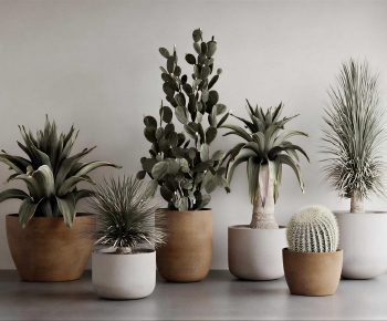 Modern Potted Green Plant-ID:121151923