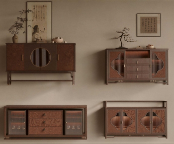 New Chinese Style Side Cabinet-ID:880701078