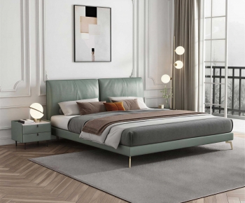 Modern Double Bed-ID:717243914