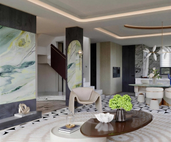 Modern A Living Room-ID:534158954