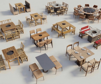 New Chinese Style Dining Table And Chairs-ID:789609082