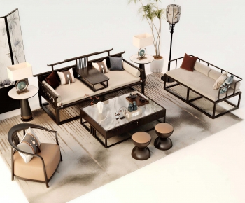 New Chinese Style Sofa Combination-ID:571930891