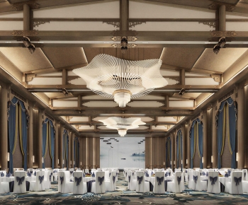 New Chinese Style Banquet Hall-ID:695348986