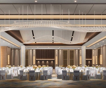 New Chinese Style Banquet Hall-ID:842784885