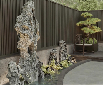 New Chinese Style Rockery Waterscape-ID:768929004