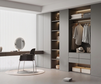 Modern Clothes Storage Area-ID:557256947