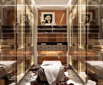 Modern Clothes Storage Area-ID:280294903