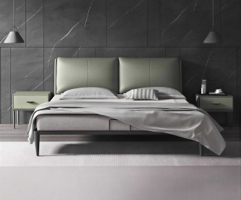 Modern Double Bed-ID:667648083