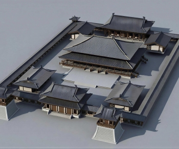 Chinese Style Architectural Bird's-eye View Planning-ID:699543008