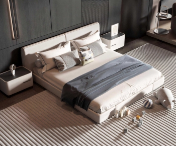 Modern Double Bed-ID:515943056