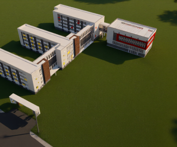 Modern School Building-ID:715360626