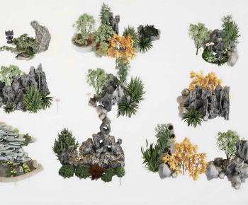 New Chinese Style Rockery Waterscape-ID:782417067